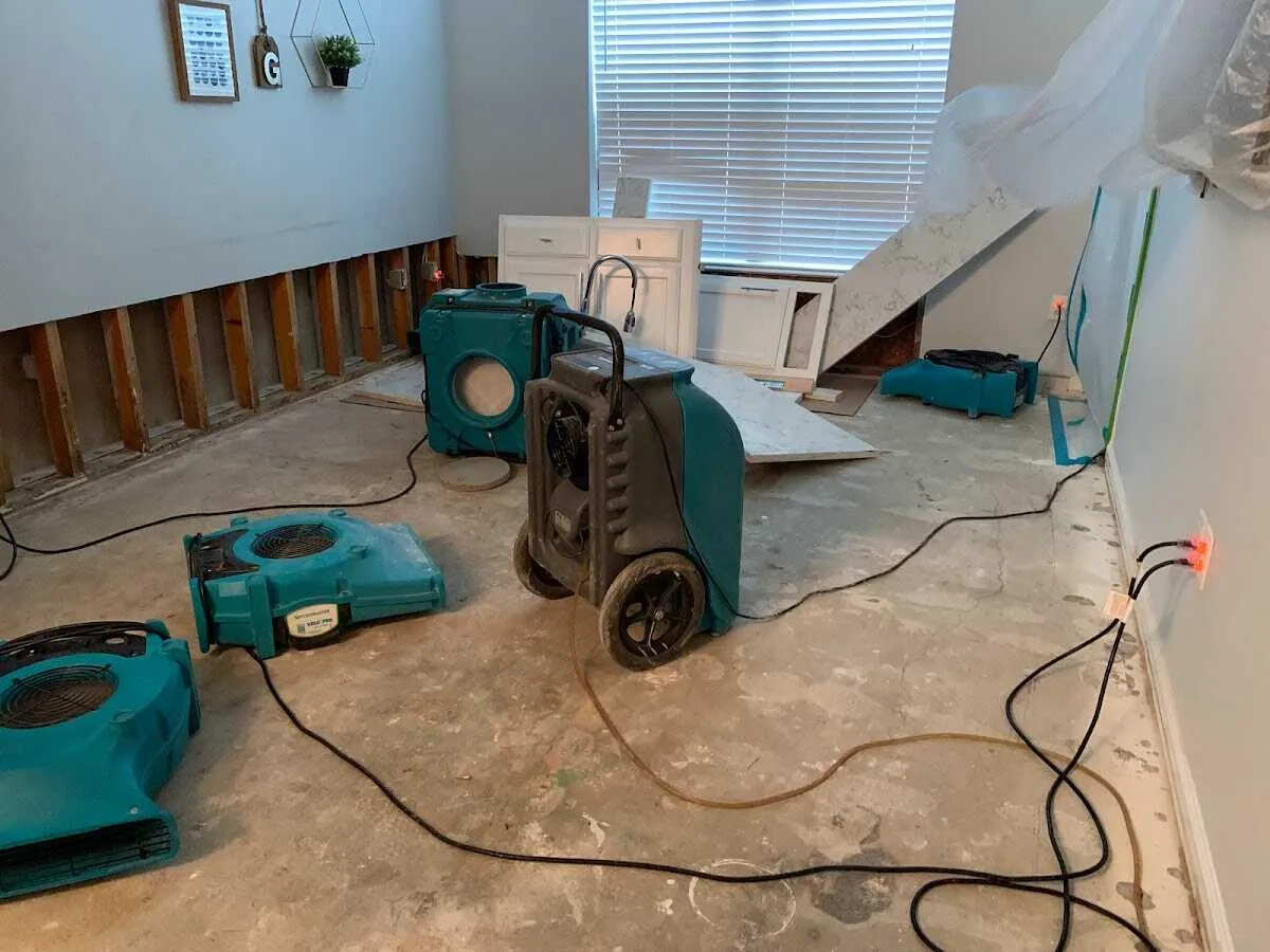 Dehumidifier in flood-cut room for Water Extraction & Removal in Hobe Sound